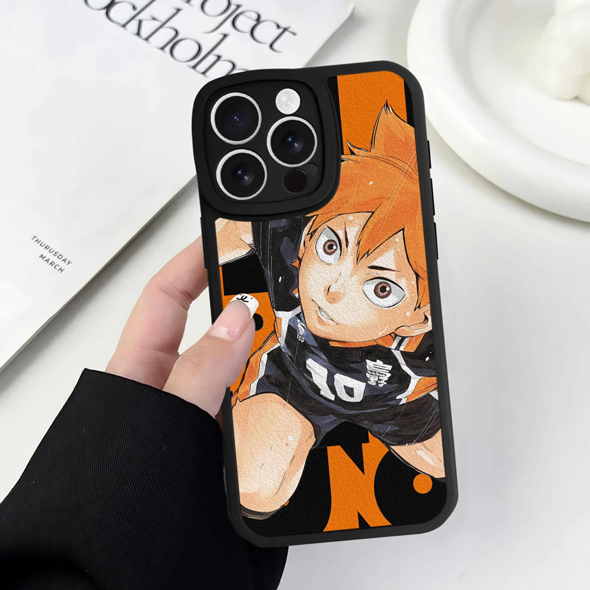 （画像用） ハイキュー!! Haikyu!! 【iPhone 16シリーズ対応】シリコンスマホケース（レザー調） 材質：シリコン
